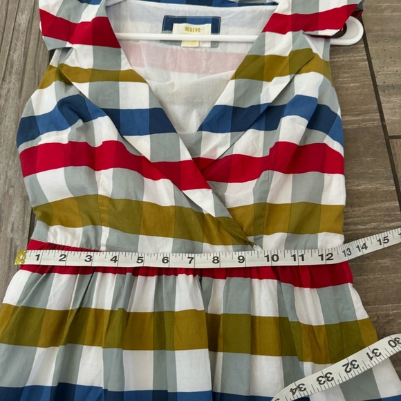 Anthropologie Maeve Cricket Club Big Gingham Check Plaid Dress Size 2 - Picture 12 of 13